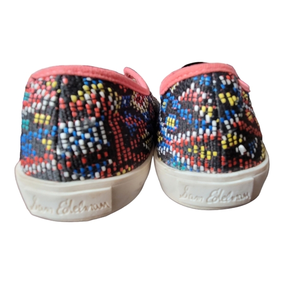 SAM EDELMAN Girl's Naomi BOHO Colorful Woven‎ Slip On Sneakers - Picture 5 of 8